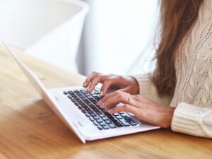 small business owner makes a business profile on google