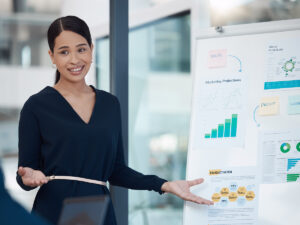 Employee explaining the different HVAC marketing strategies