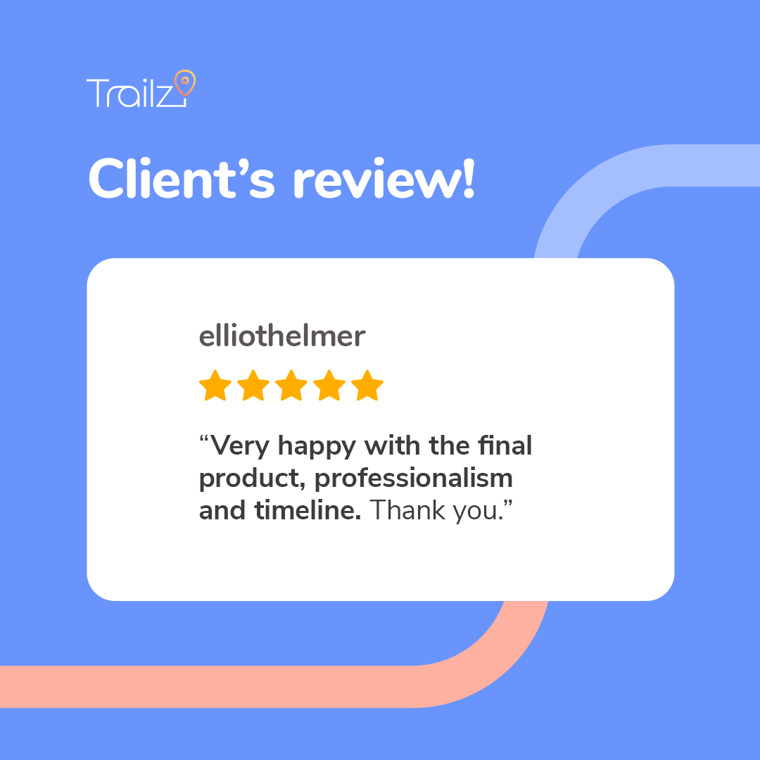 A client gives five stars for Social Media Templates, praising the product, professionalism, and prompt delivery.