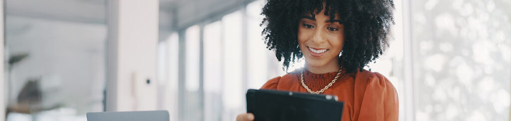 Small business owner researching the benefits of local seo for small business