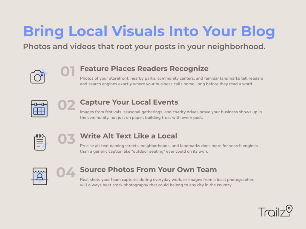 Choose local imagery to support your local marketing efforts