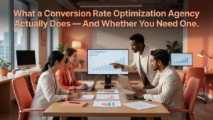 Professional header image for comparison analysis: What a Conversion Rate Optimization Agency Actually Does ...